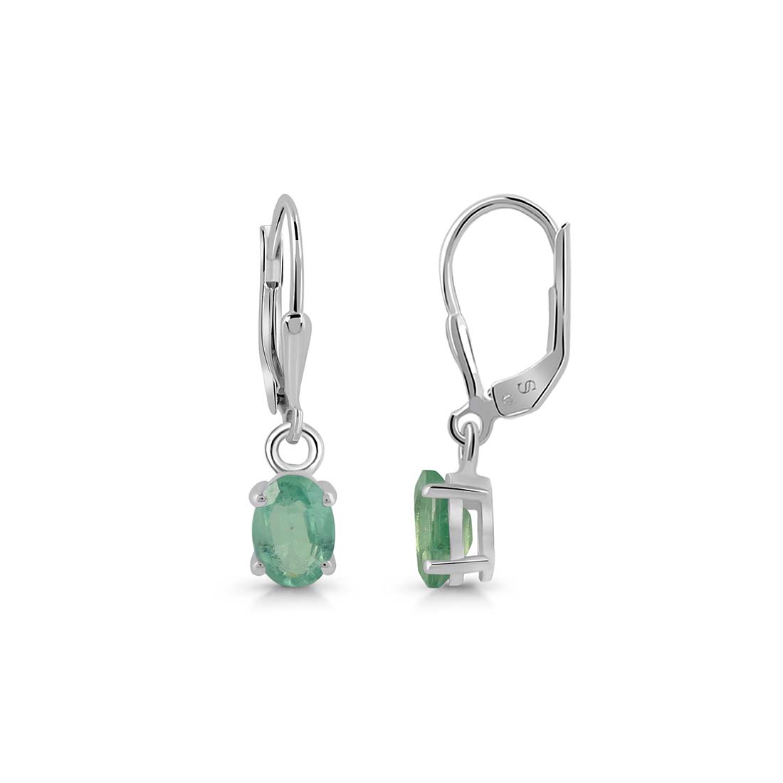 Green Kyanite Leverback Earring-(KYN-SE-670-G.)