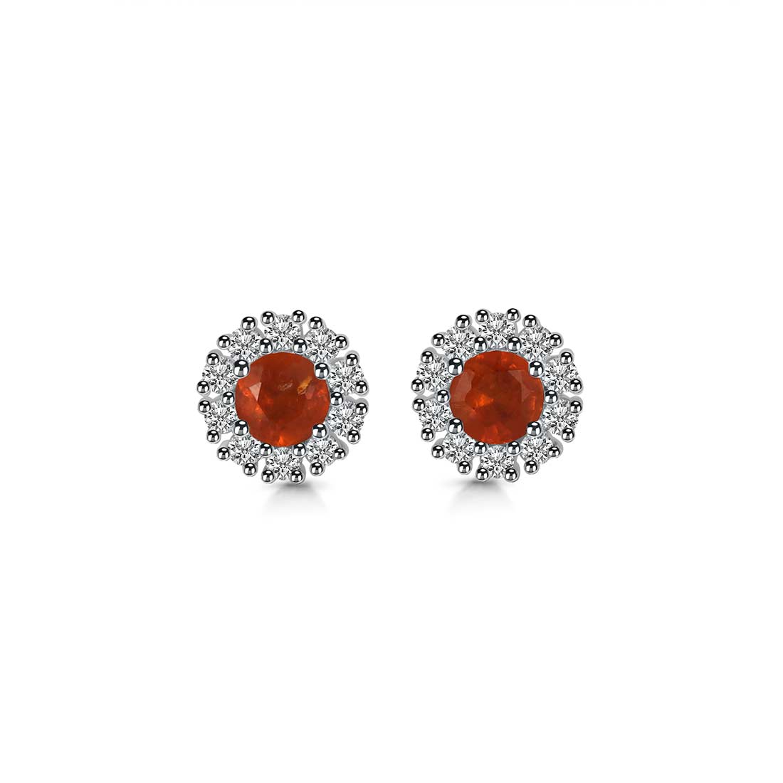 Orange Kyanite Stud Earring-(KYN-SE-1268-O.)