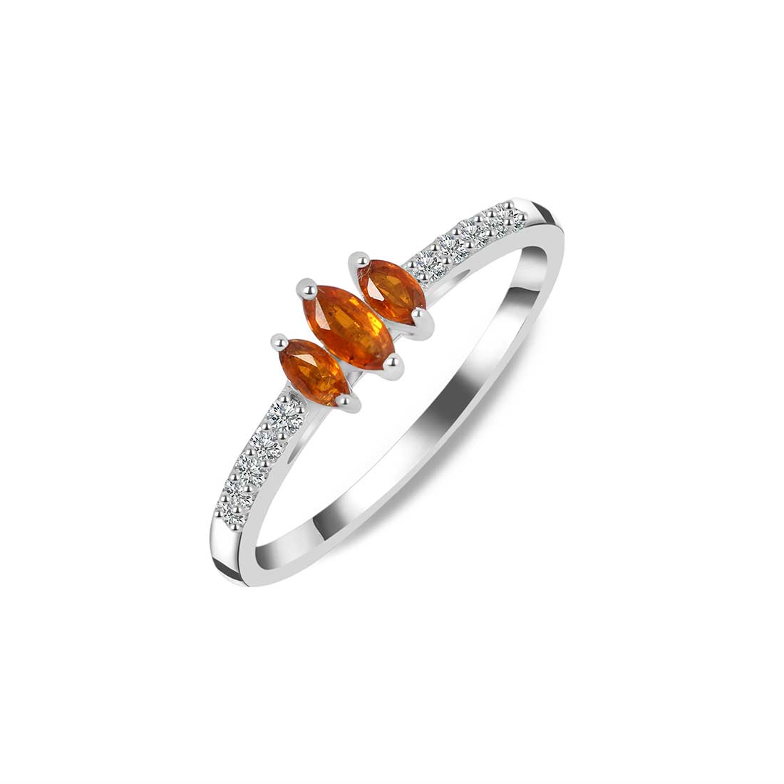 Orange Kyanite Ring-(KYN-SR-2540-O.)