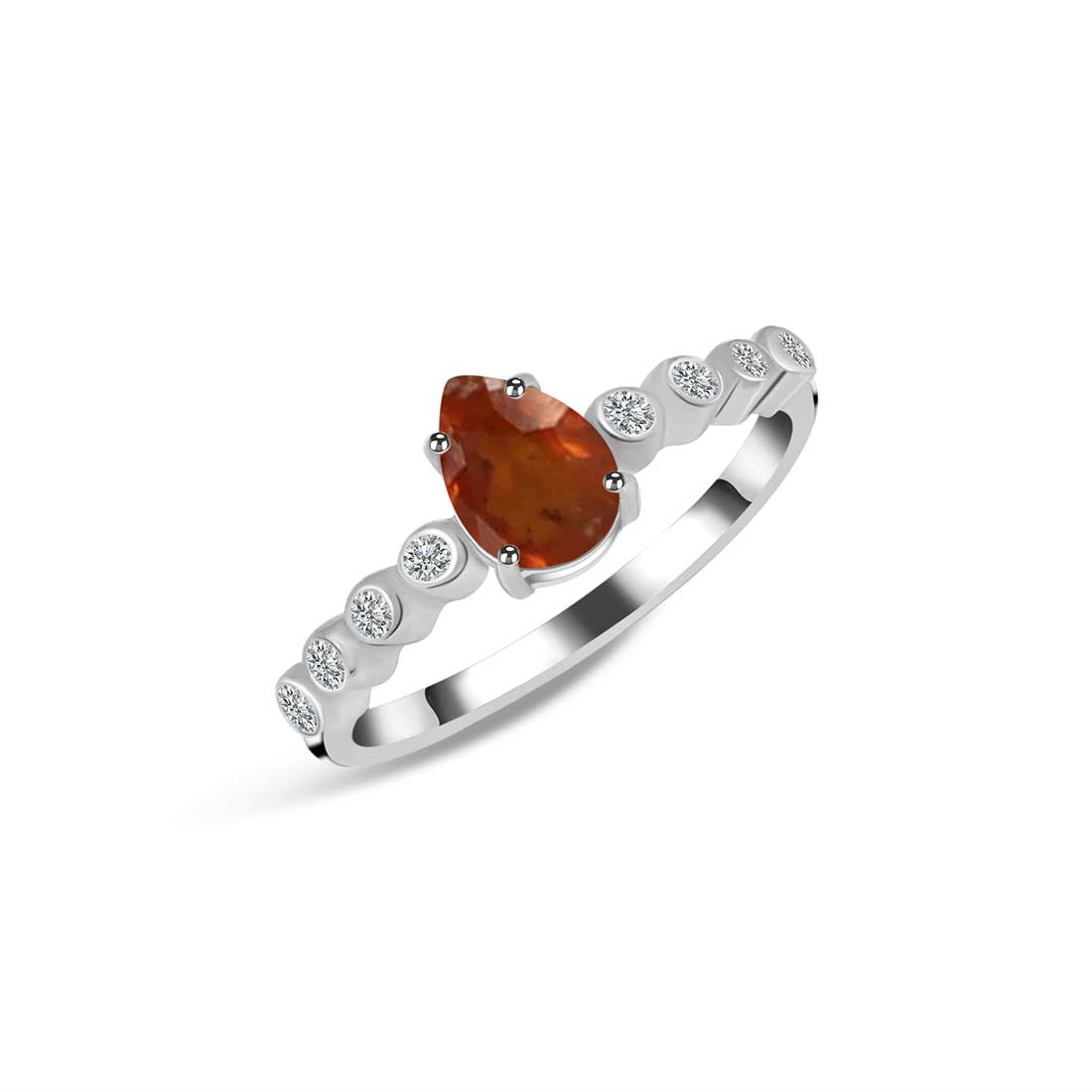 Orange Kyanite Ring-(KYN-SR-419D-O-W.)