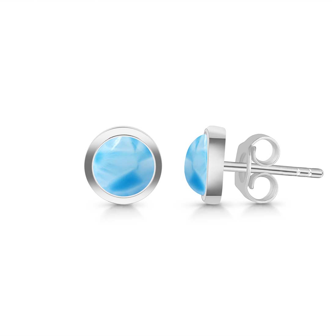 Larimar Stud Earring-(LAR-SE-1073.)