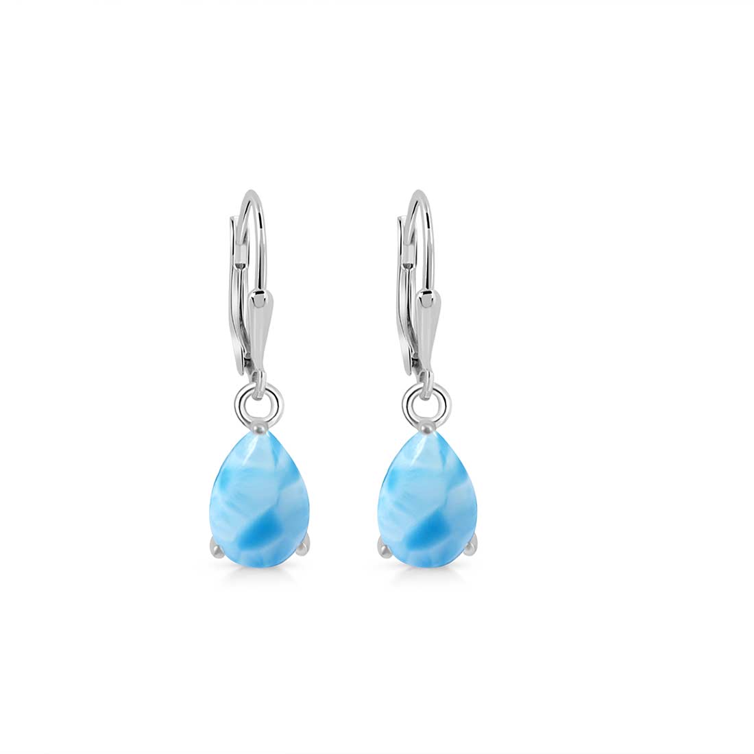 Larimar Leverback Earring-(LAR-SE-1621.)