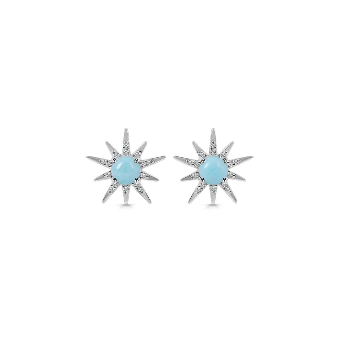 Larimar Earring-(LAR-SE-50-W.)