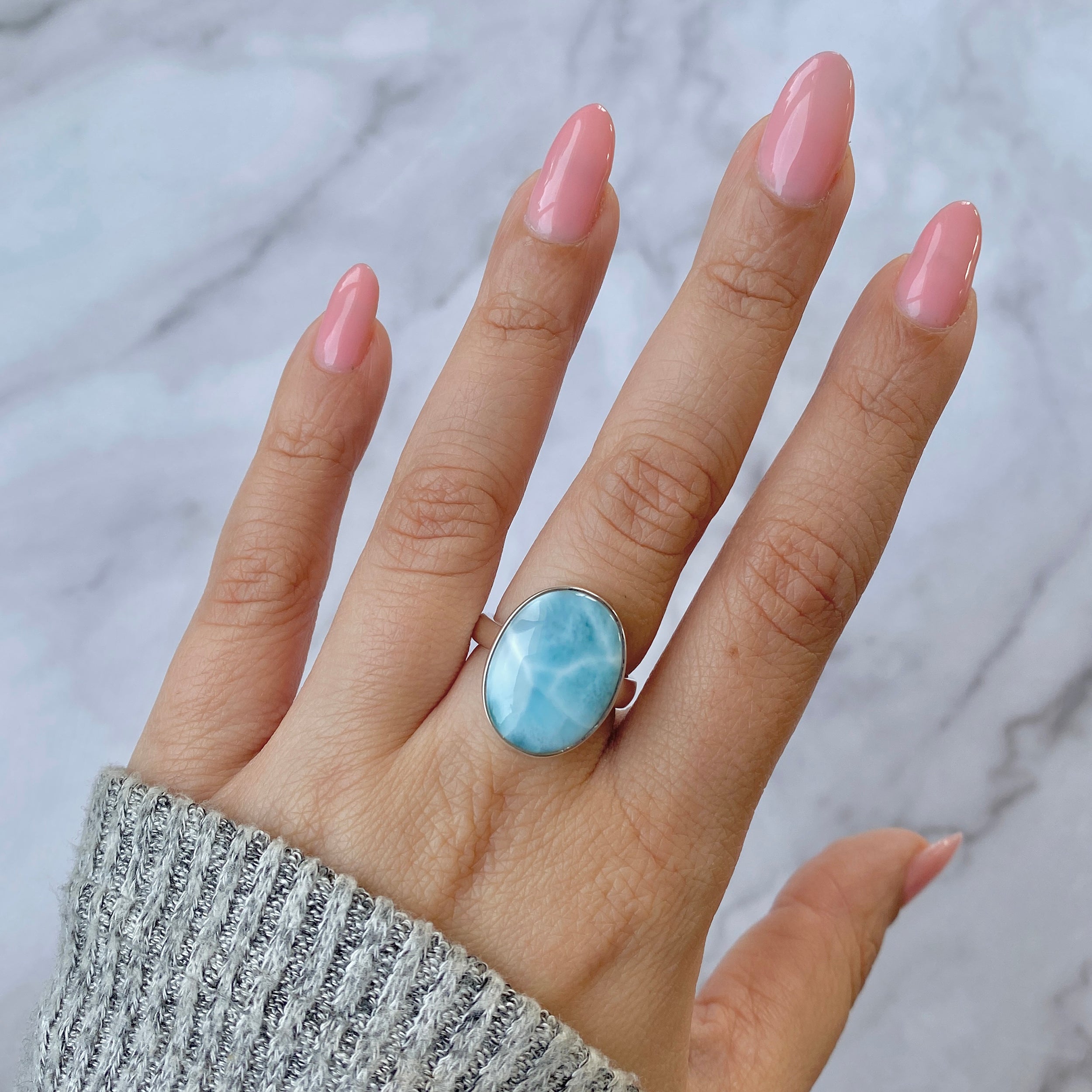 Larimar Adjustable Ring-(LAR-R-1)