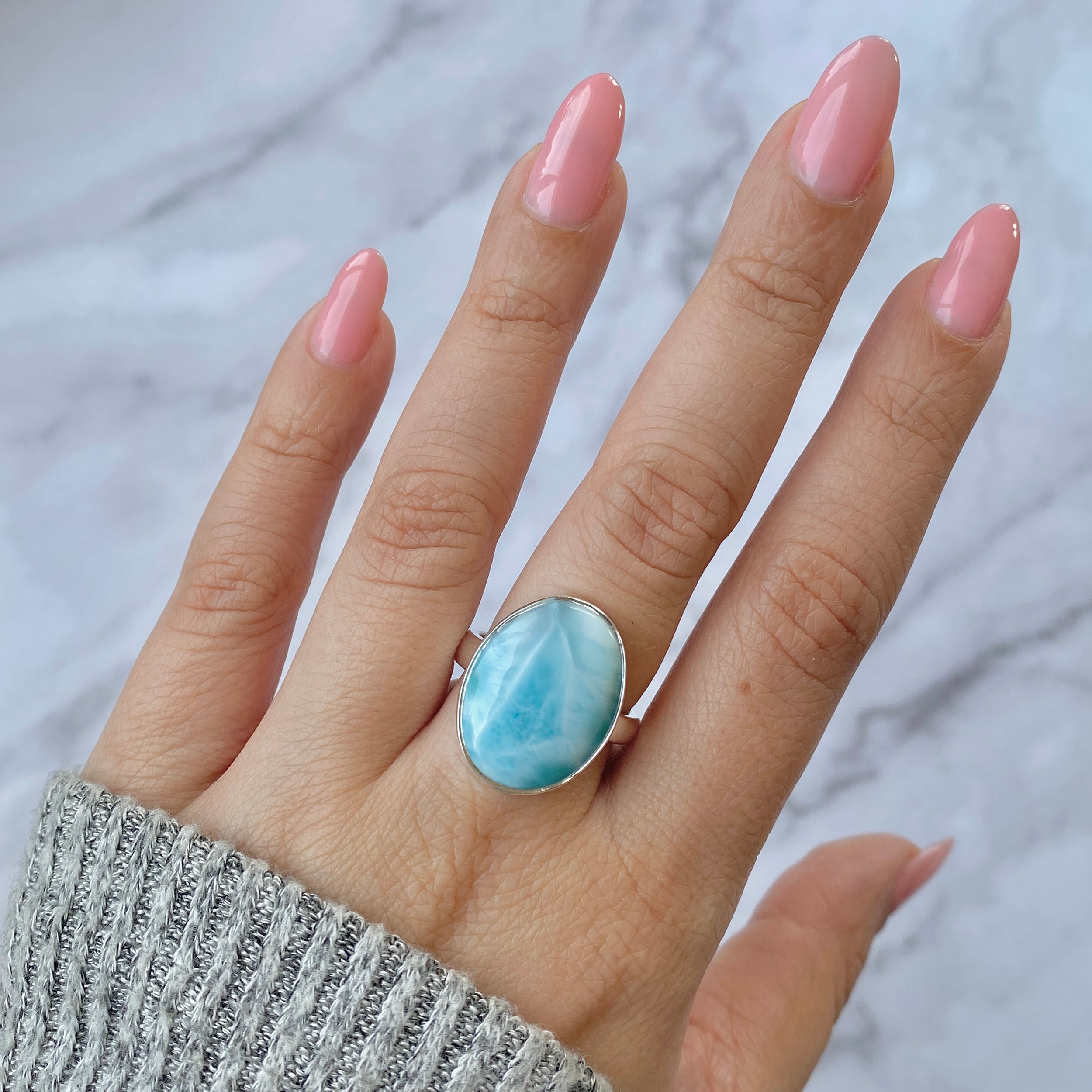 Larimar Adjustable Ring-(LAR-R-17)