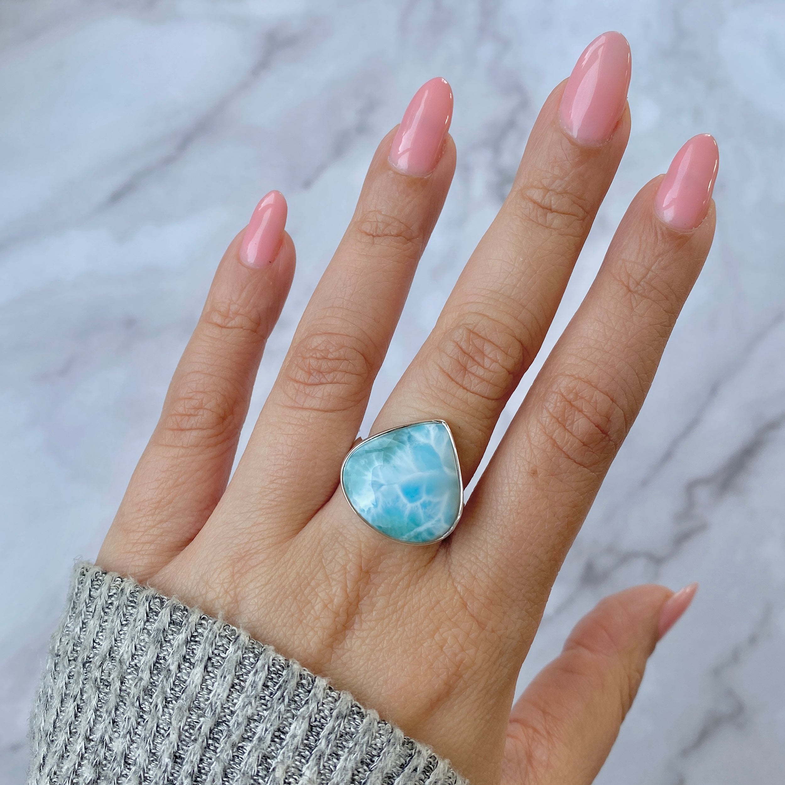 Larimar Adjustable Ring-(LAR-R-35)