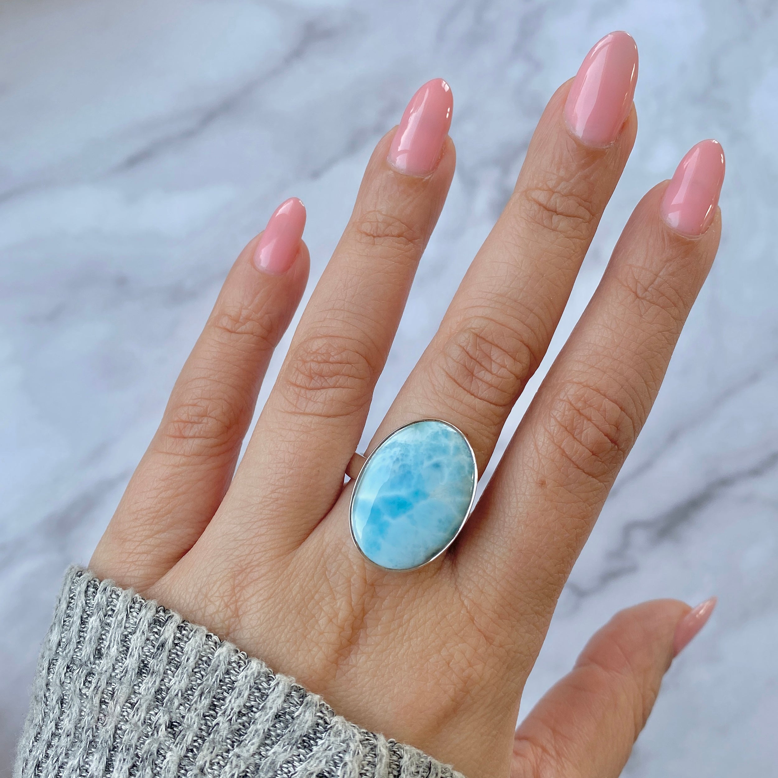 Larimar Adjustable Ring-(LAR-R-72)