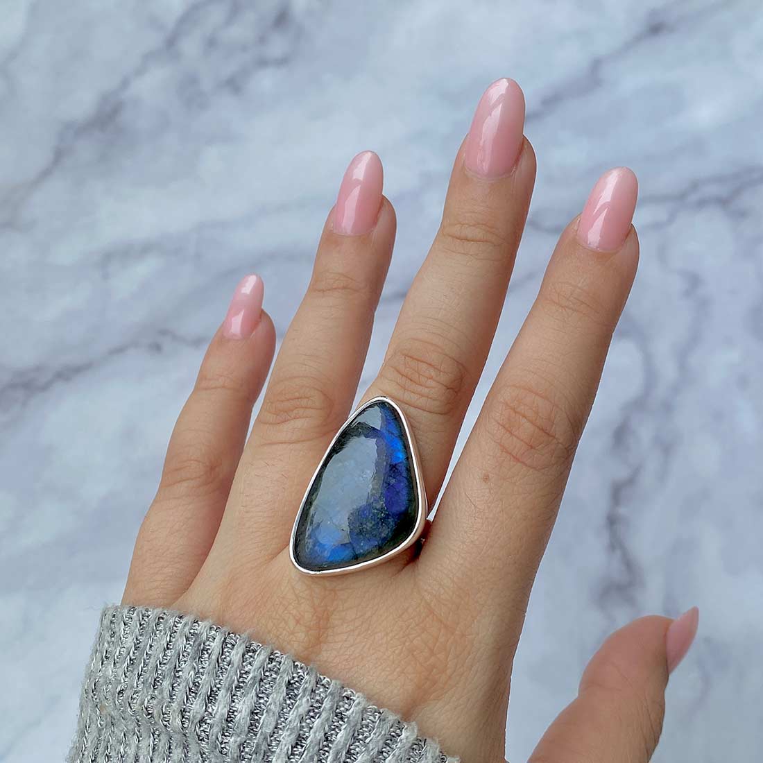 Labradorite Adjustable Ring-(LBD-R-29.)