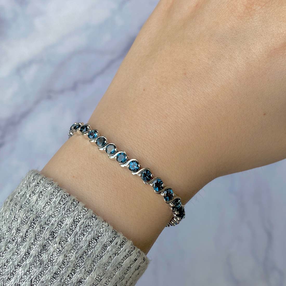 London Blue Topaz Bracelet-(LBTZ-SB-173.)