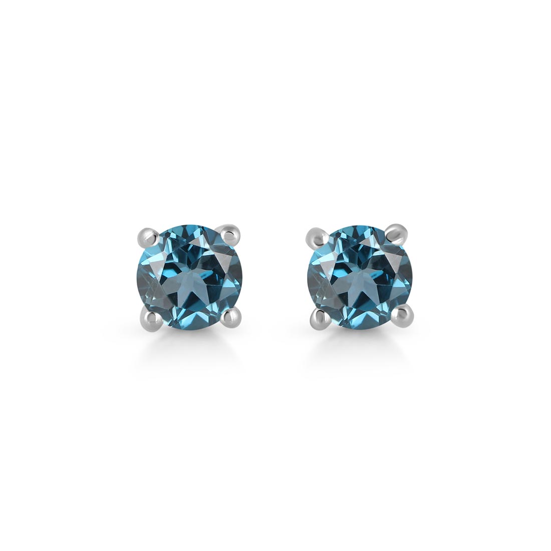 London Blue Topaz Stud Earring-(LBTZ-SE-1321.)