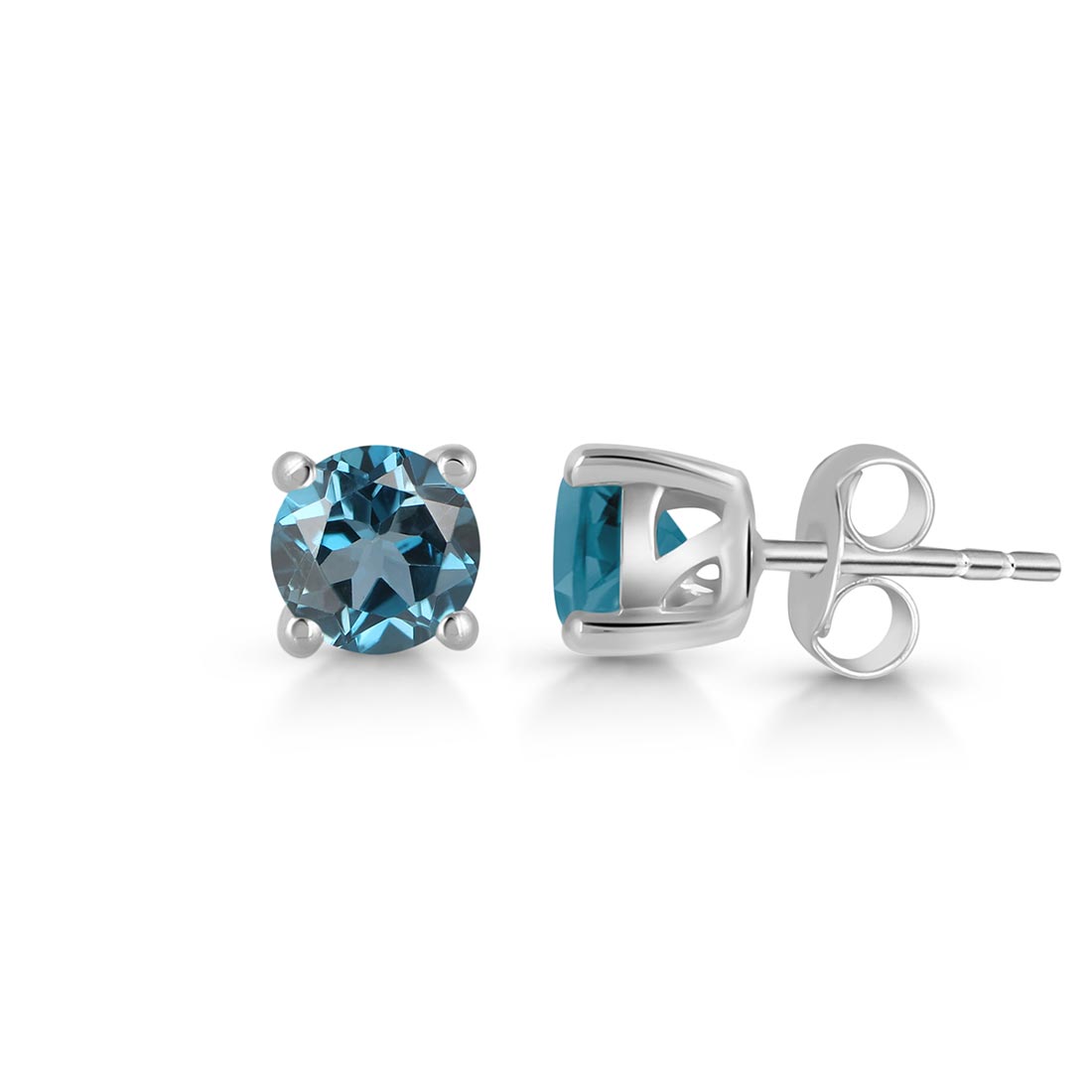 London Blue Topaz Stud Earring-(LBTZ-SE-1321.)