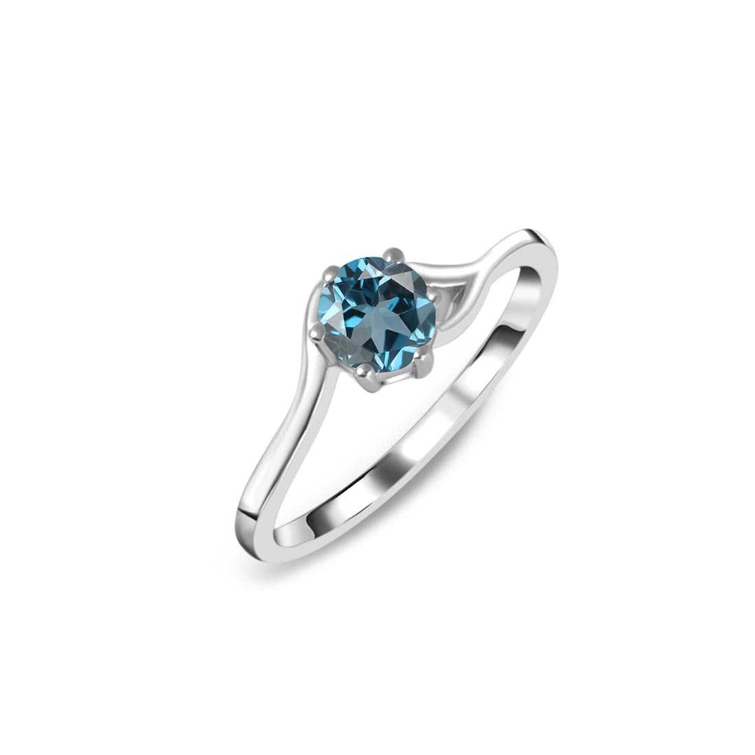 London Blue Topaz Ring-(LBTZ-SR-04.)