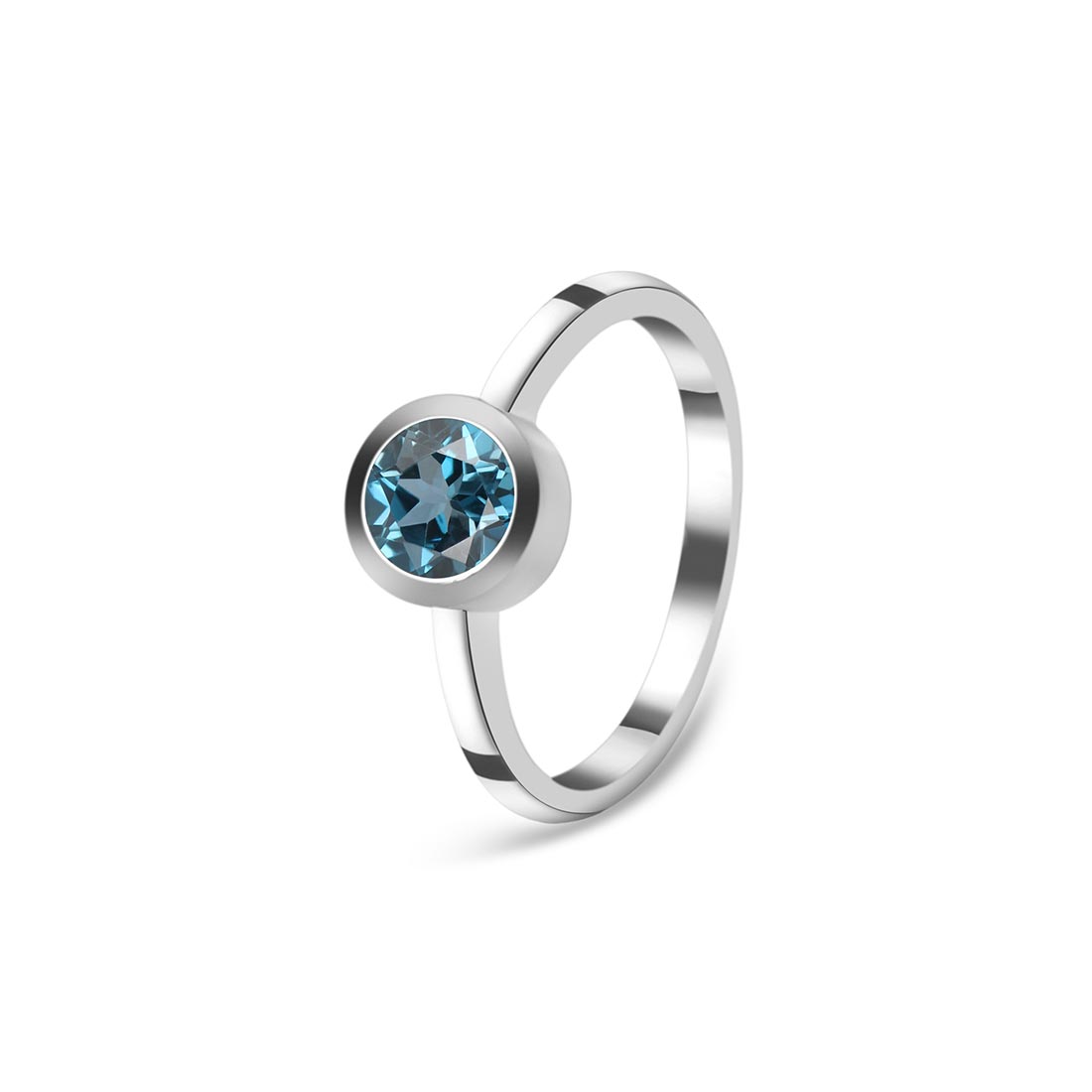 London Blue Topaz Ring-(LBTZ-SR-237.)