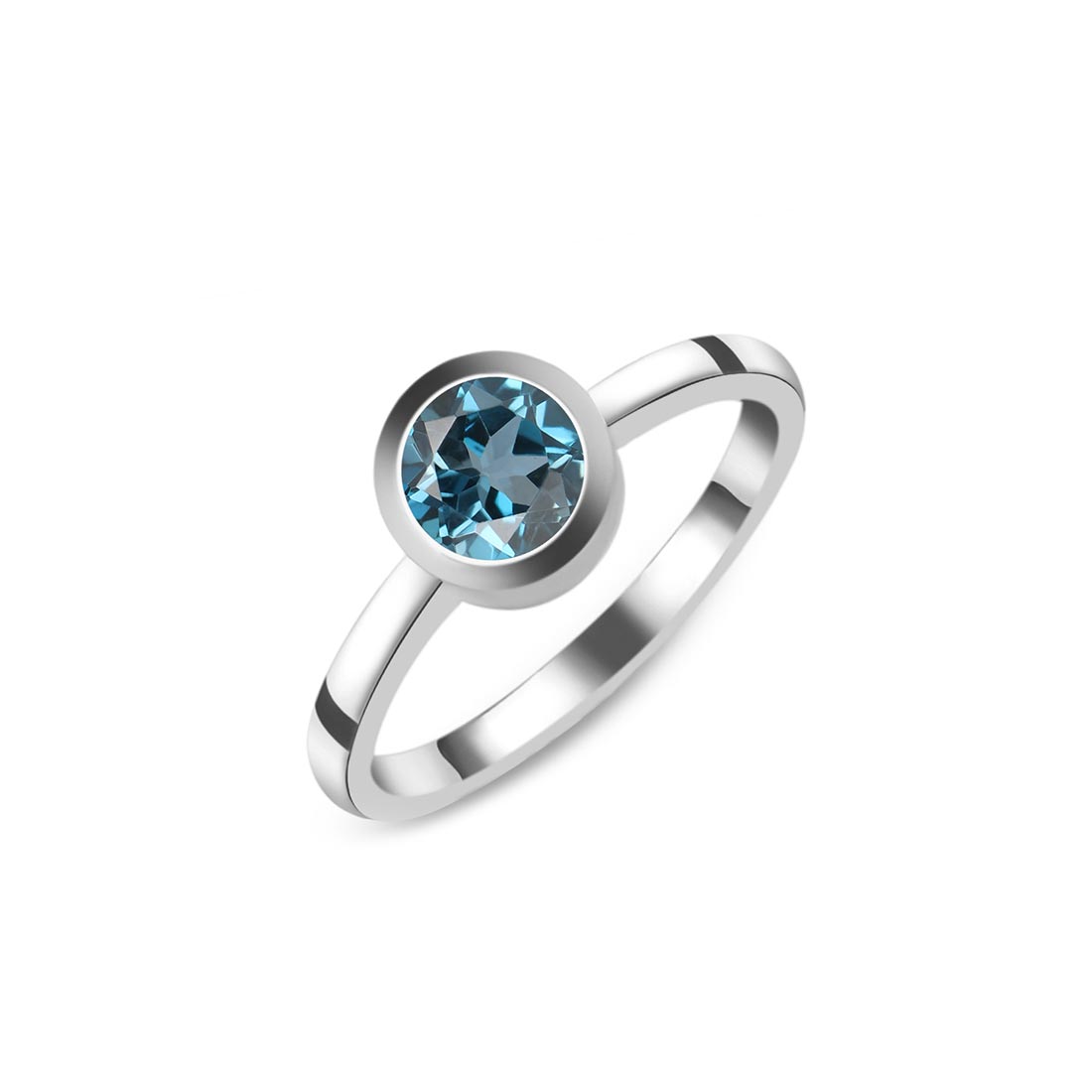 London Blue Topaz Ring-(LBTZ-SR-237.)