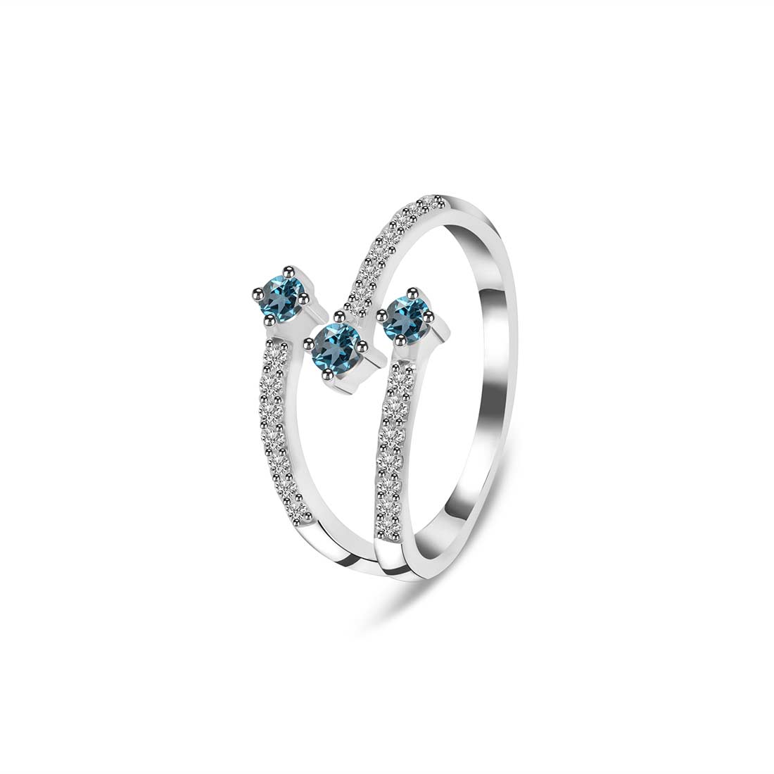 London Blue Topaz Ring-(LBTZ-SR-2520.)