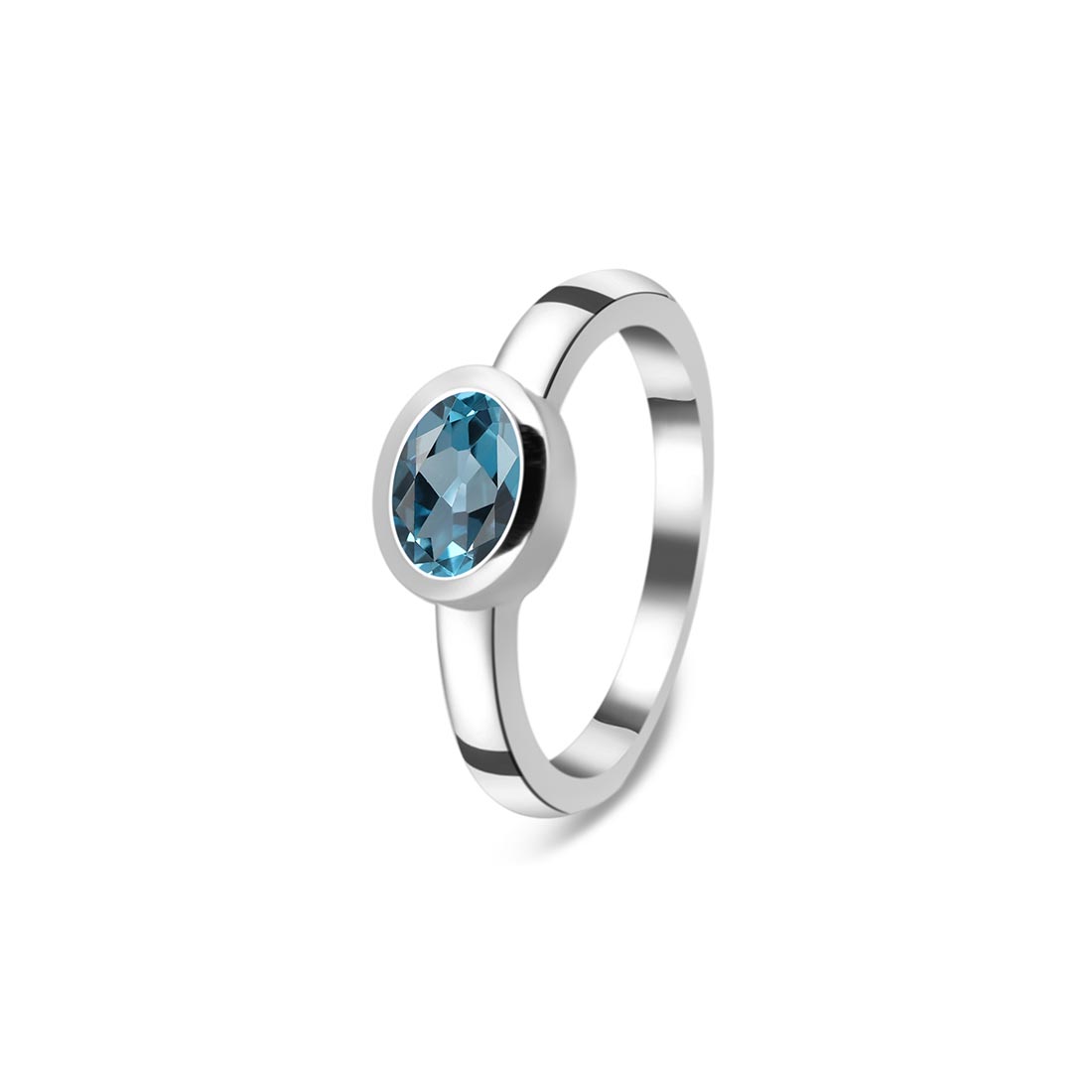 London Blue Topaz Ring-(LBTZ-SR-4026.)