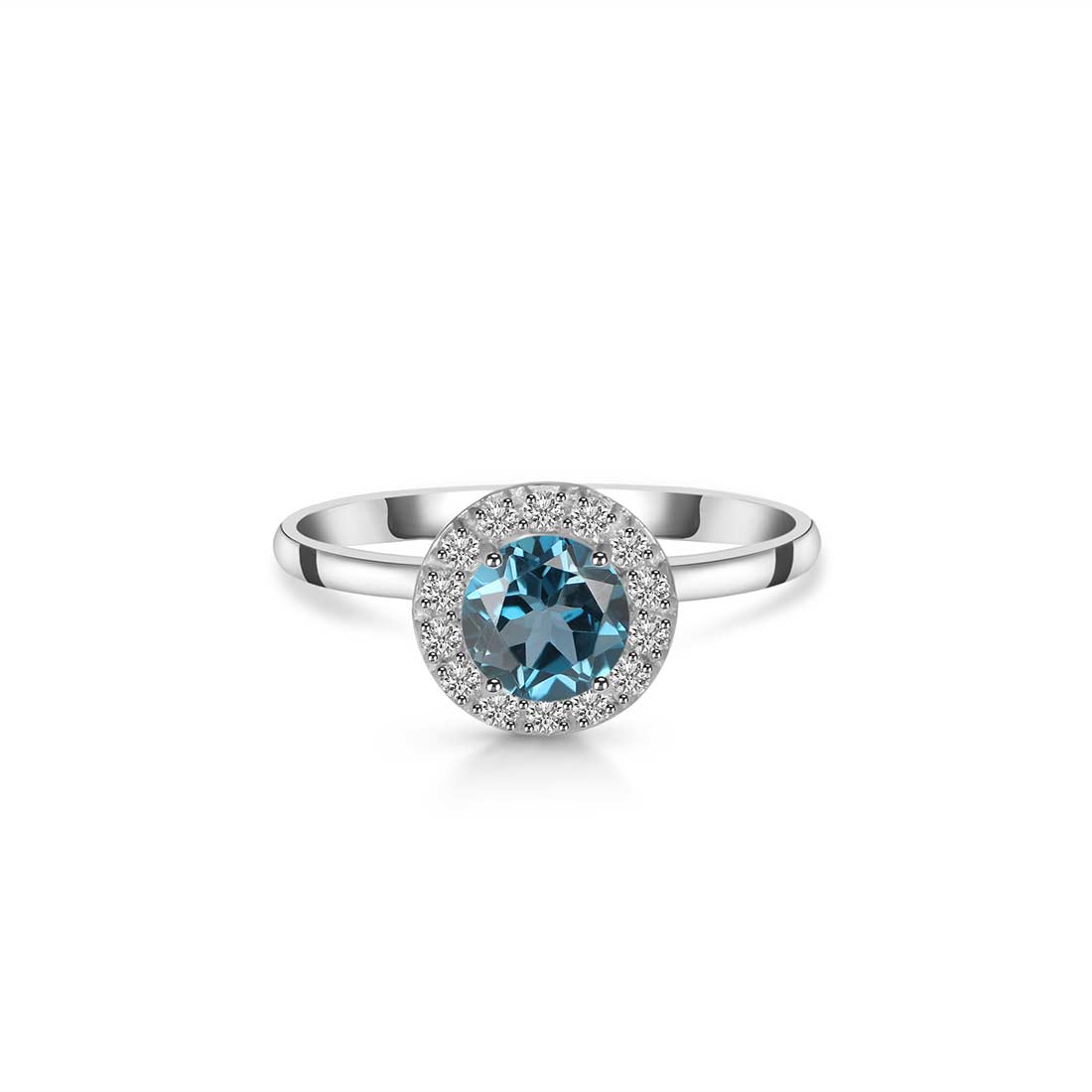 London Blue Topaz Ring-(LBTZ-SR-1768.)