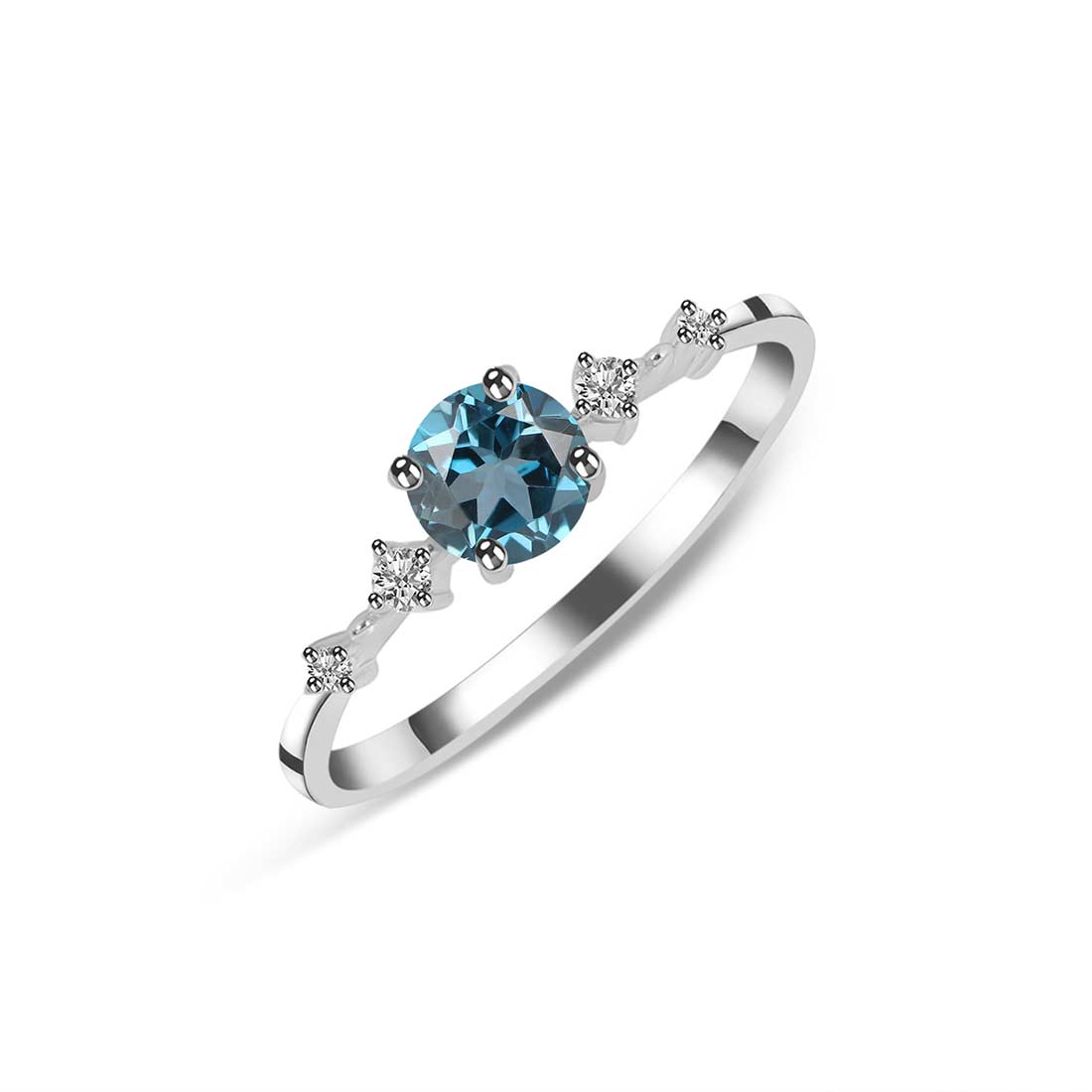 London Blue Topaz Ring-(LBTZ-SR-1939.)