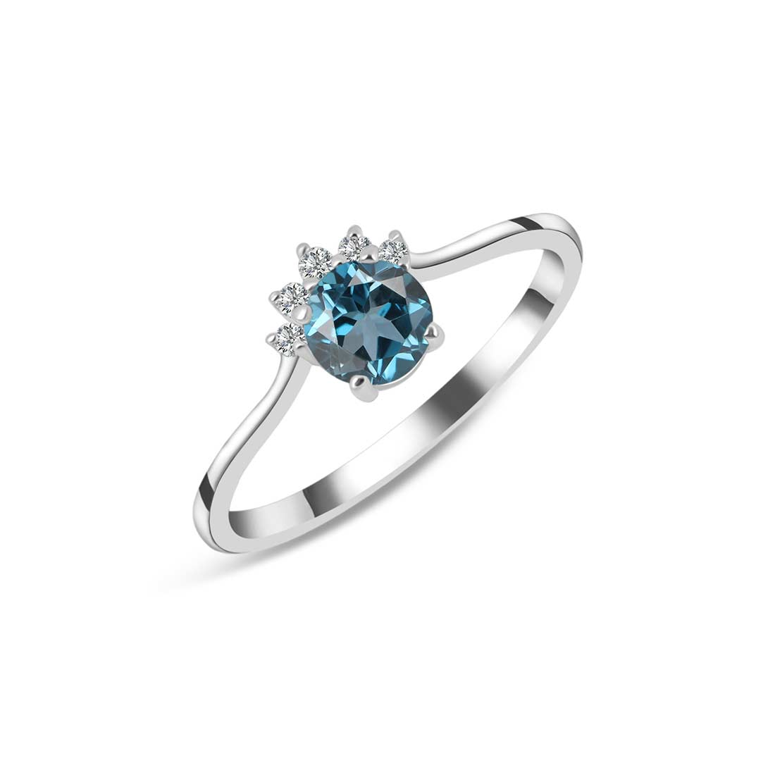 London Blue Topaz Ring-(LBTZ-SR-1942.)