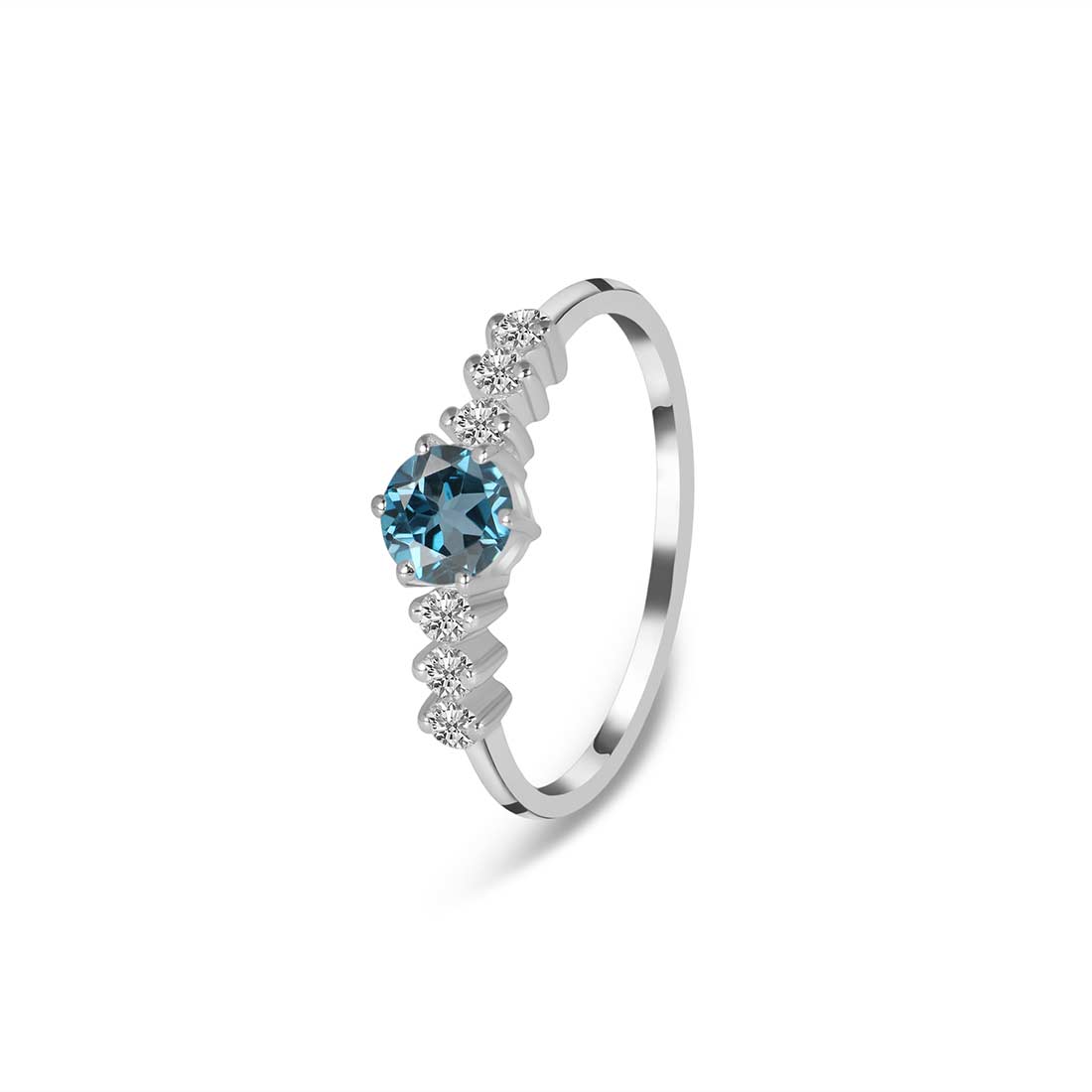 London Blue Topaz Ring-(LBTZ-SR-2259.)