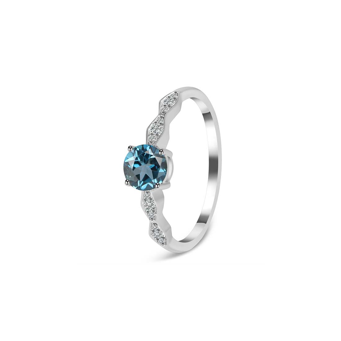 London Blue Topaz Ring-(LBTZ-SR-2288.)