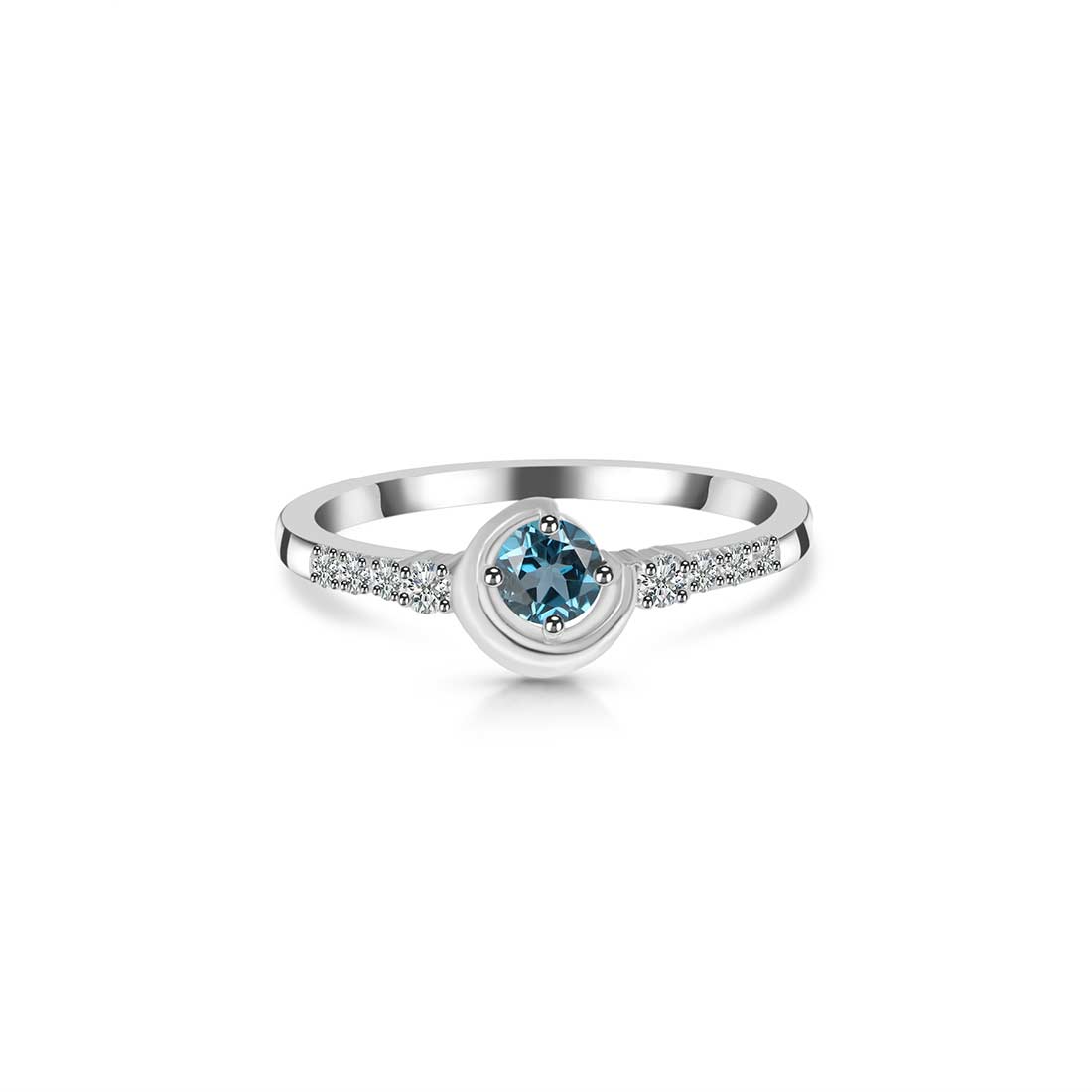 London Blue Topaz Ring-(LBTZ-SR-2292.)