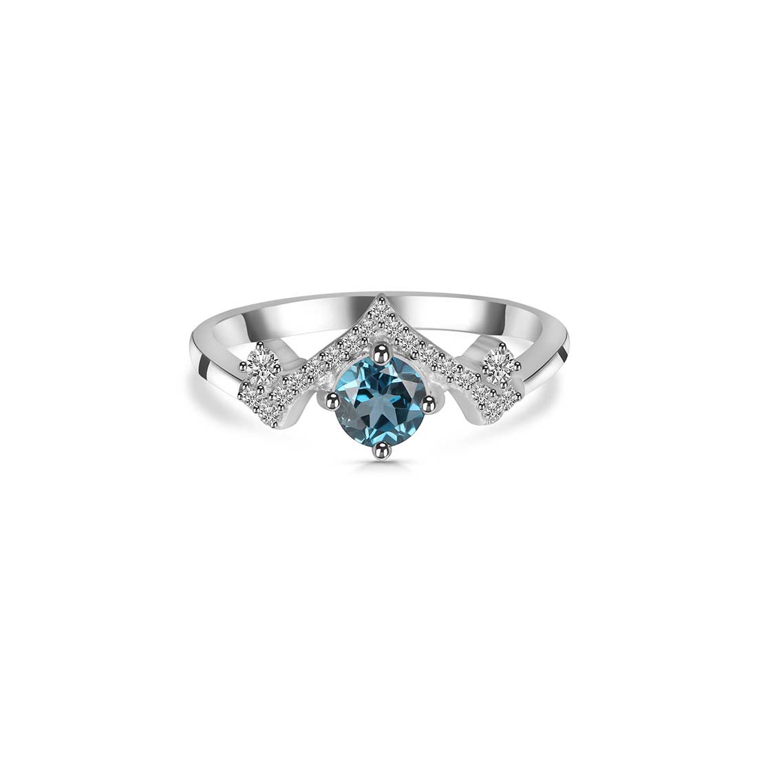 London Blue Topaz Ring-(LBTZ-SR-2296.)