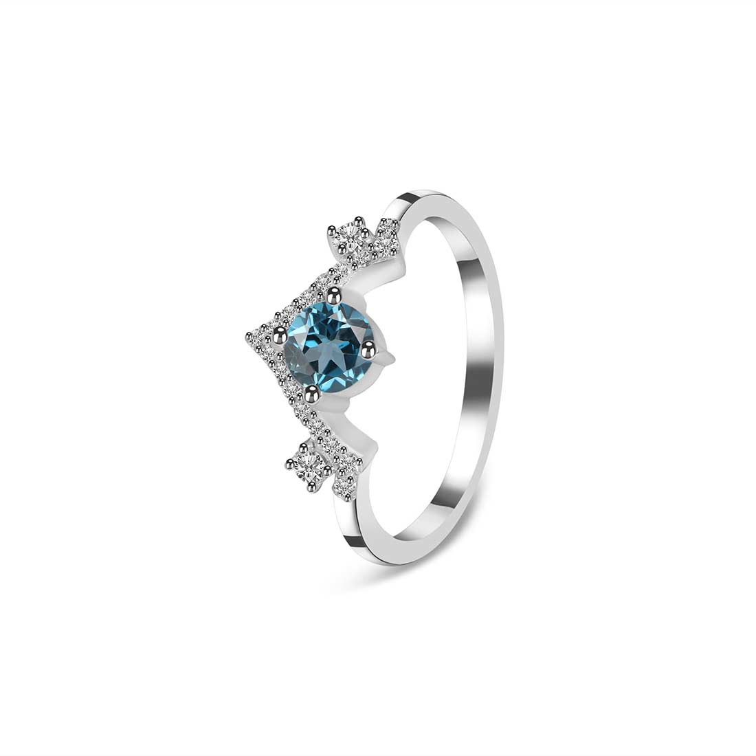 London Blue Topaz Ring-(LBTZ-SR-2296.)