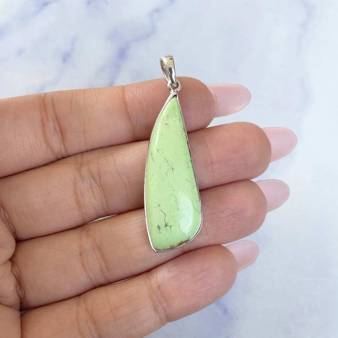 Lemon Chrysoprase Pendant-(LCP-P-11.)