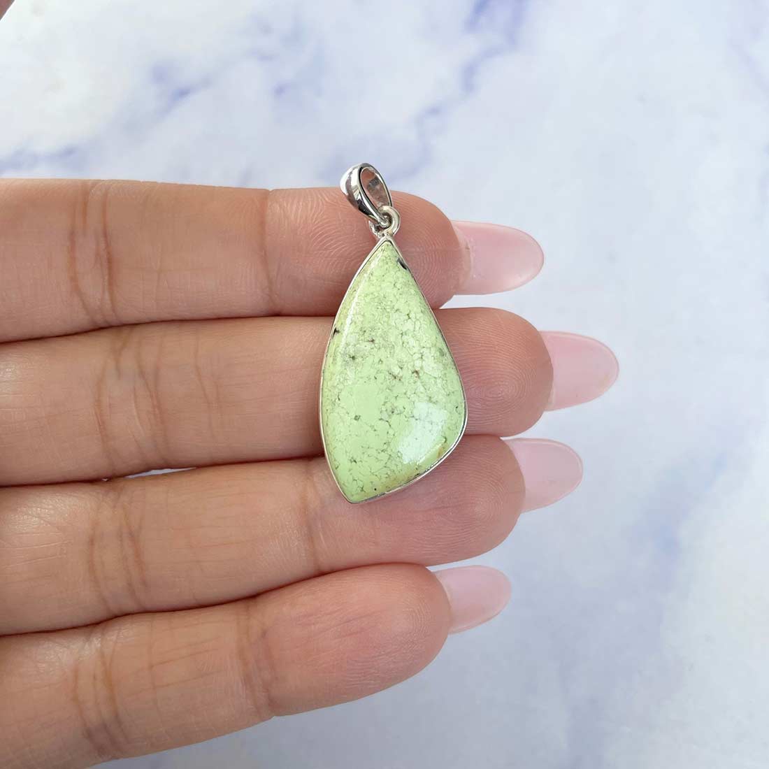 Lemon Chrysoprase Pendant-(LCP-P-12.)