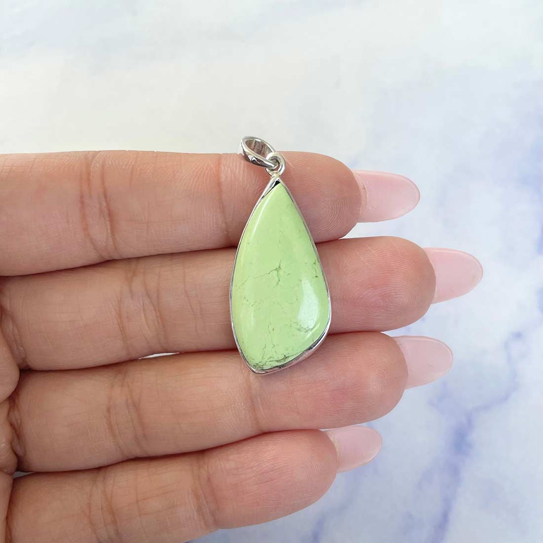 Lemon Chrysoprase Pendant-(LCP-P-13.)