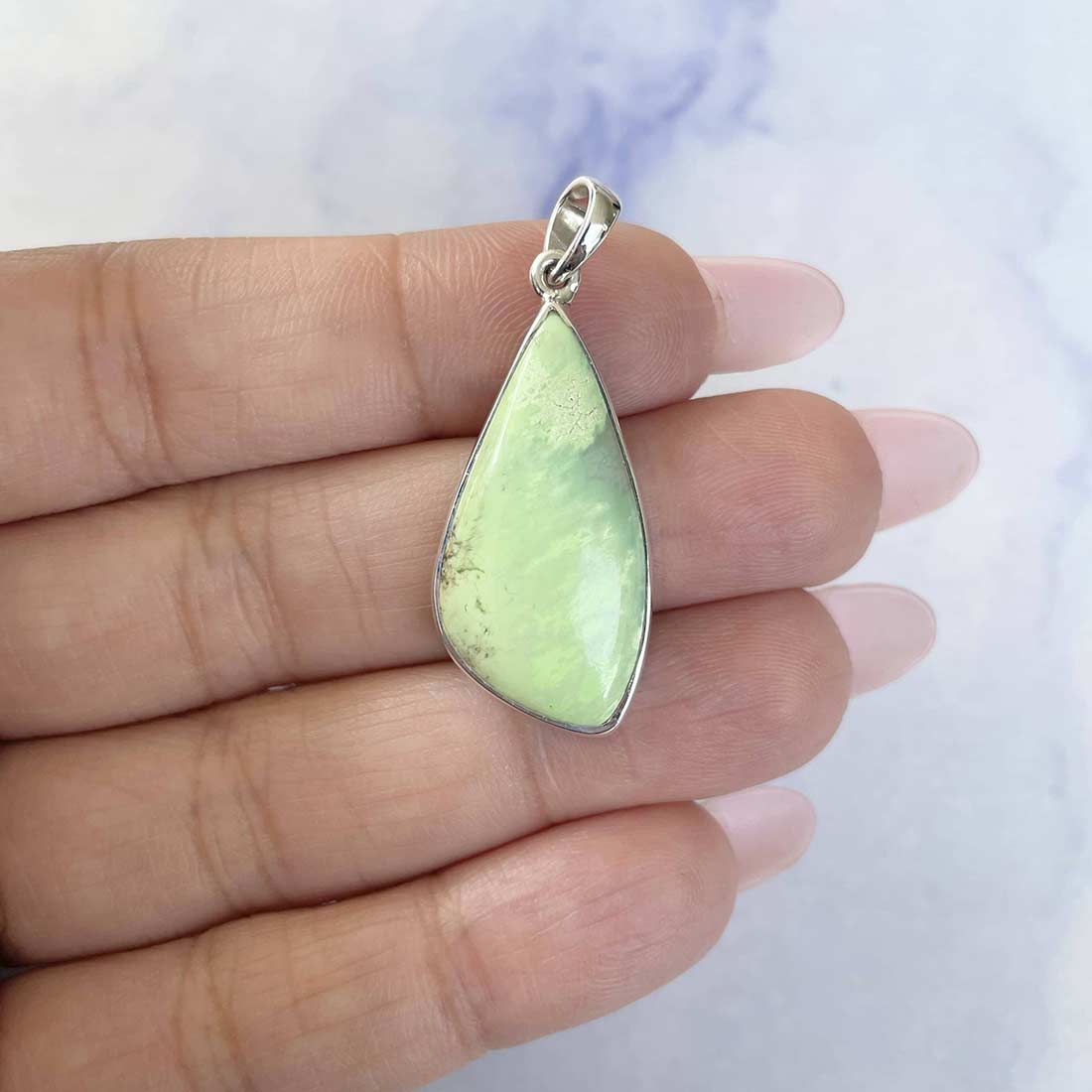 Lemon Chrysoprase Pendant-(LCP-P-17.)