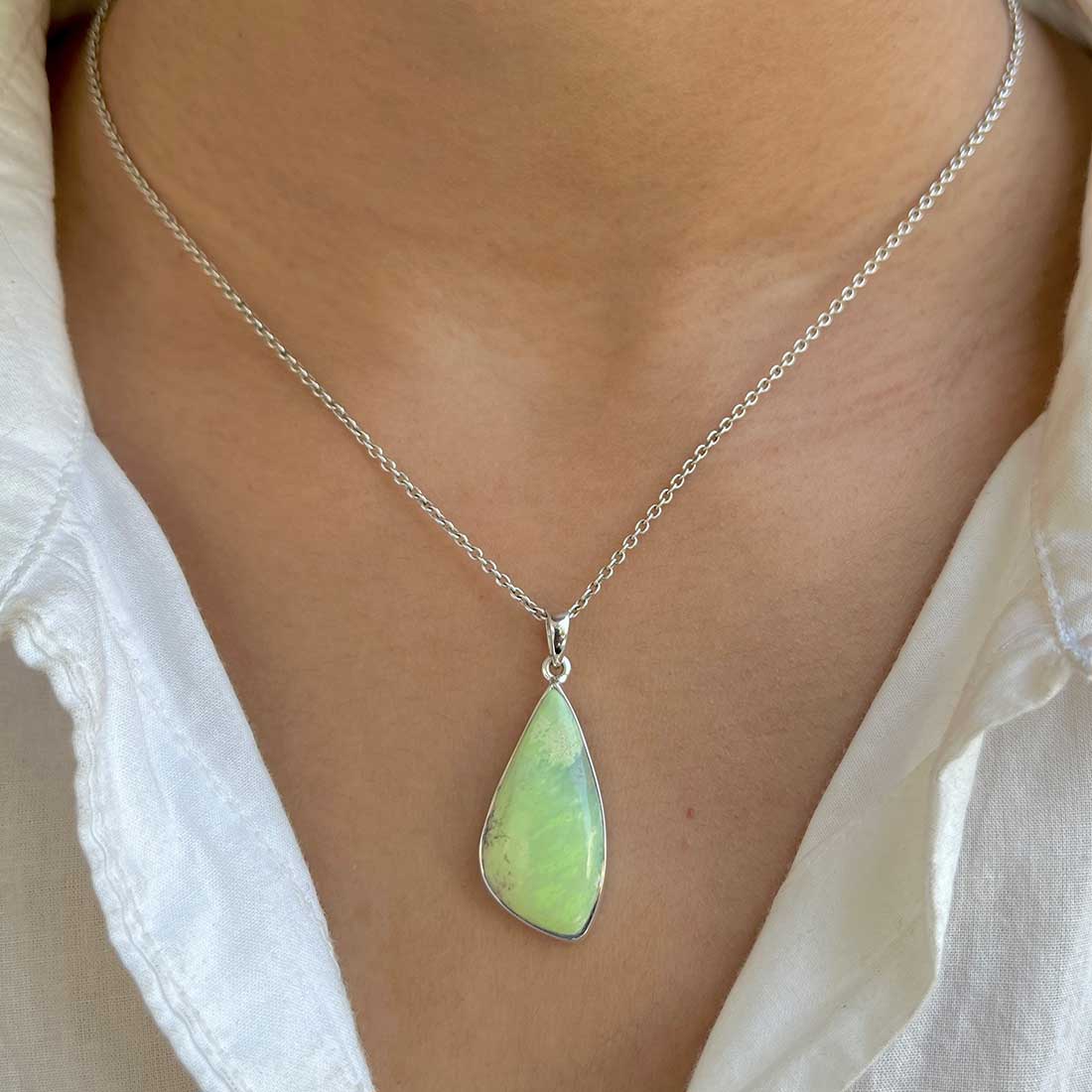 Lemon Chrysoprase Pendant-(LCP-P-17.)