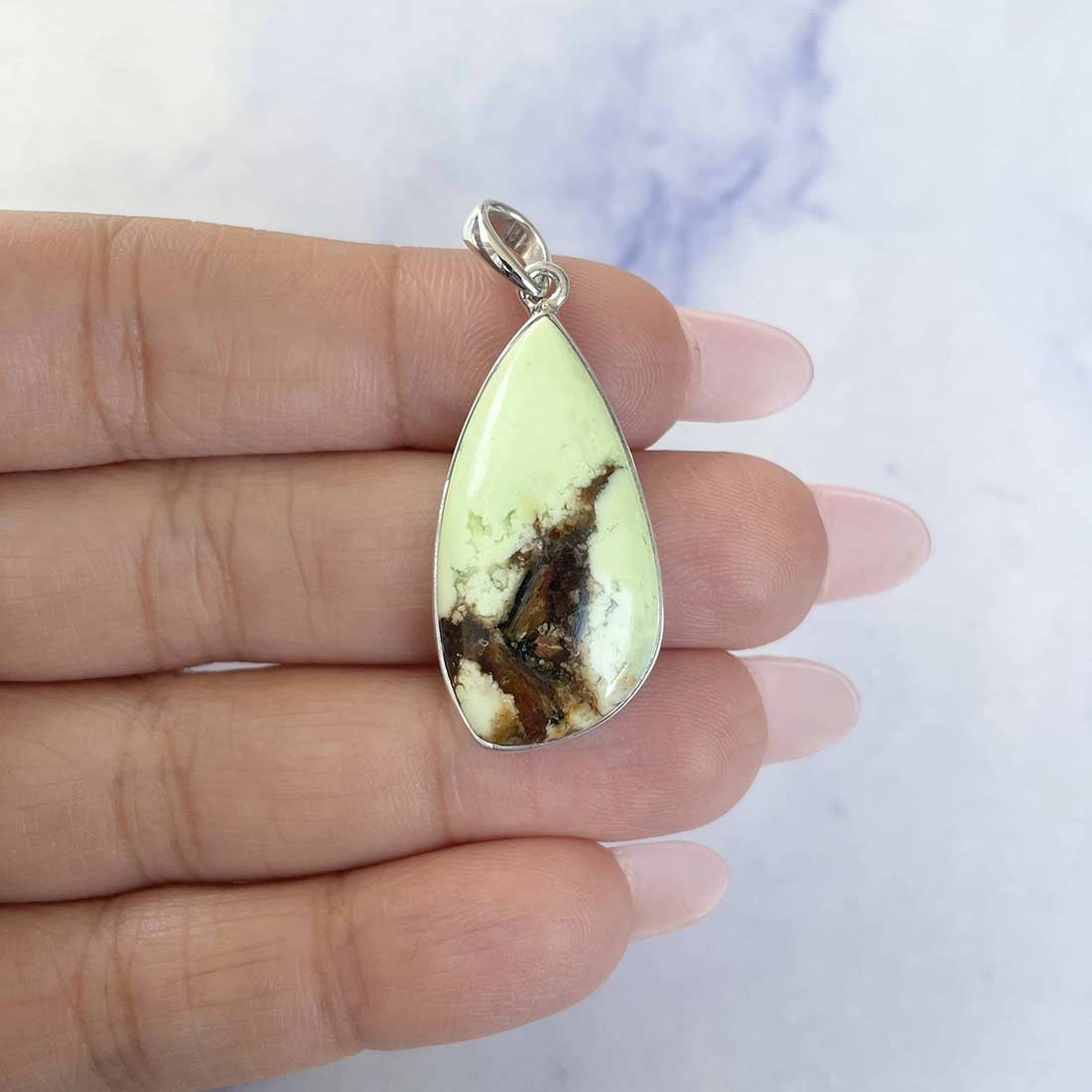 Lemon Chrysoprase Pendant-(LCP-P-18.)