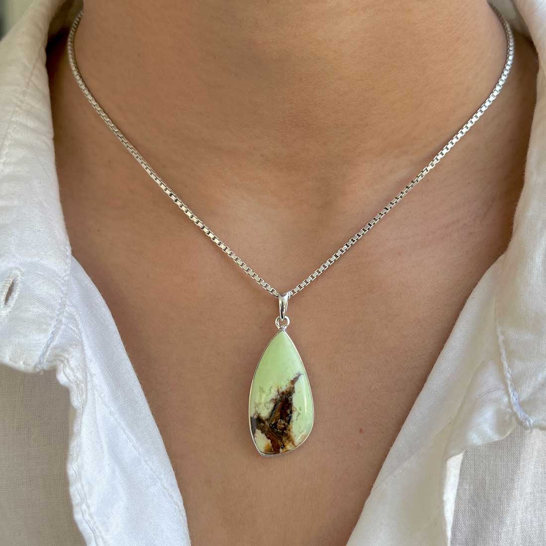 Lemon Chrysoprase Pendant-(LCP-P-18.)