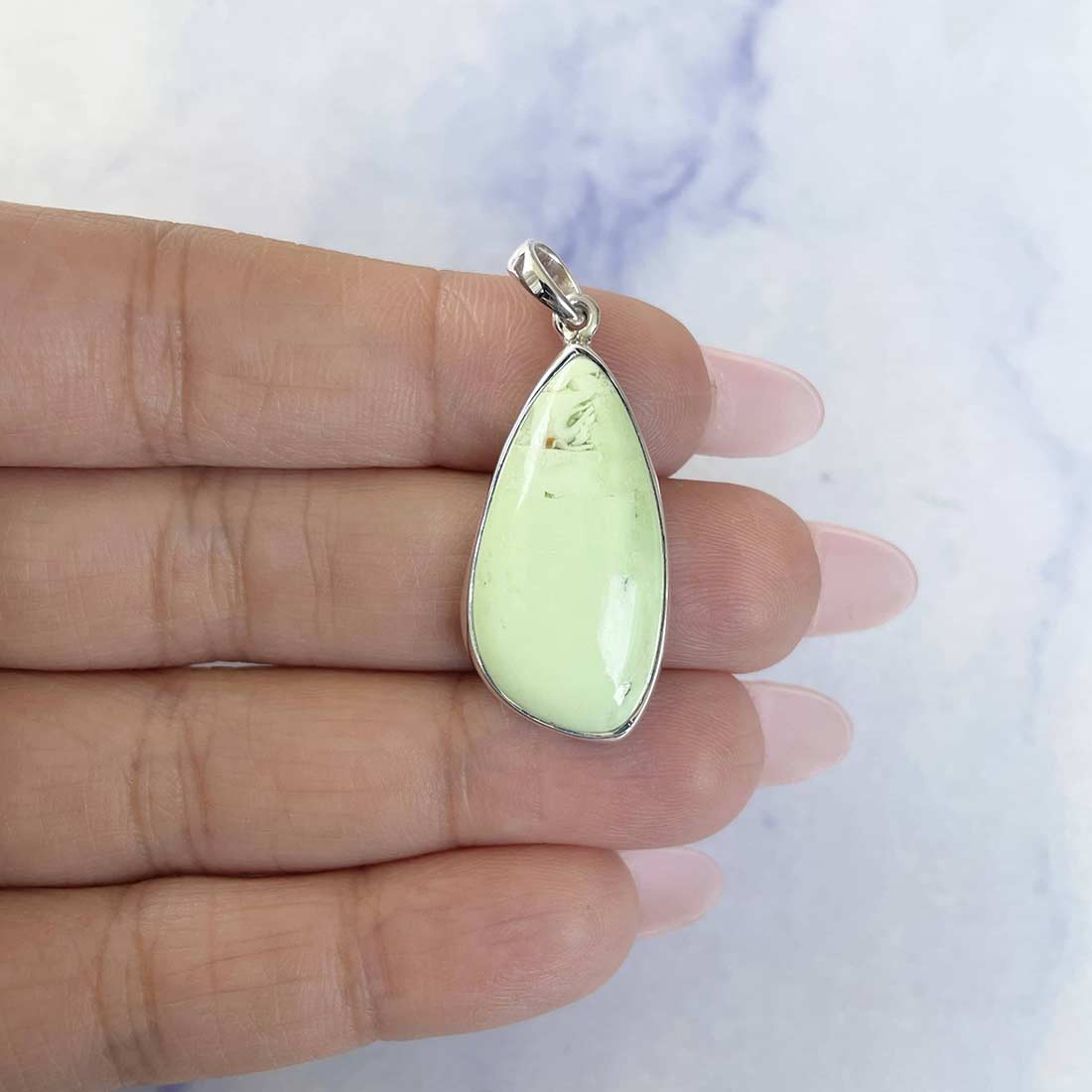 Lemon Chrysoprase Pendant-(LCP-P-19.)