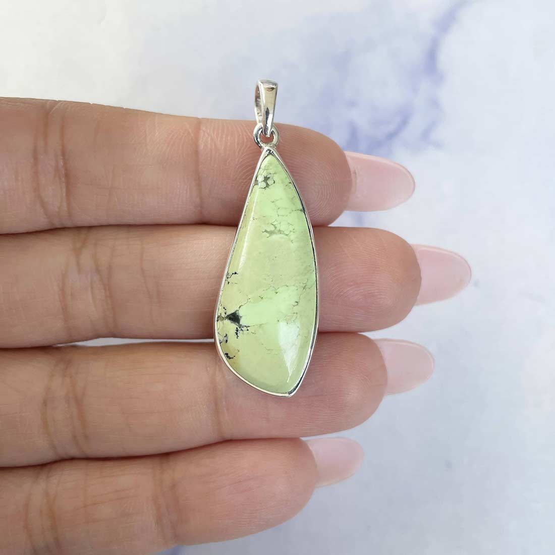 Lemon Chrysoprase Pendant-(LCP-P-20.)