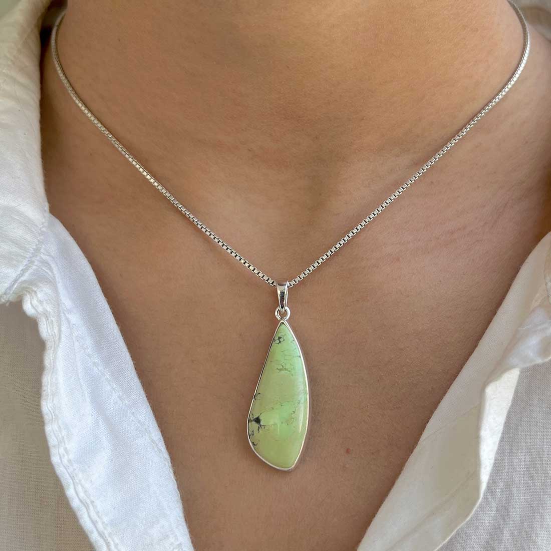 Lemon Chrysoprase Pendant-(LCP-P-20.)