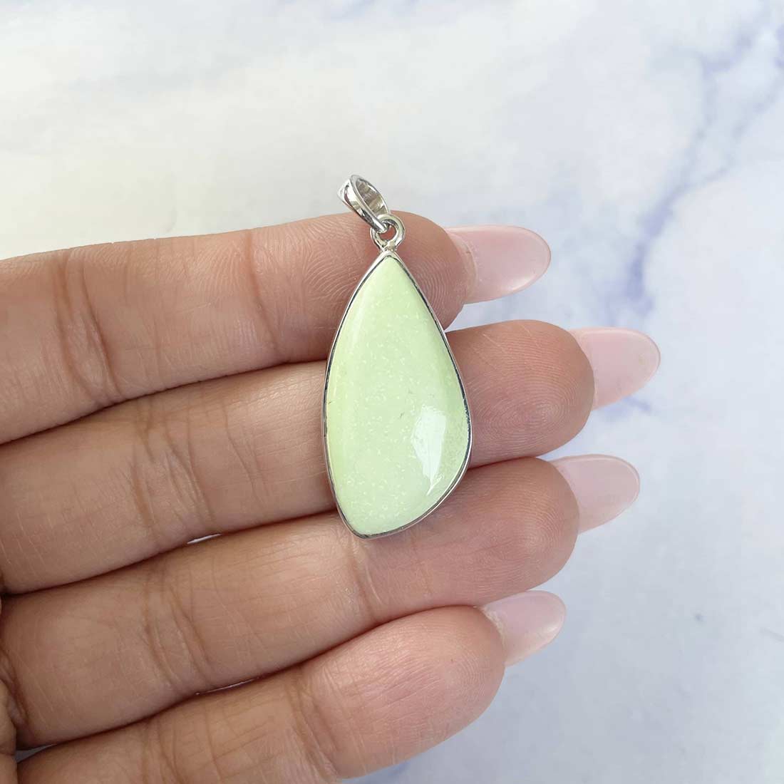 Lemon Chrysoprase Pendant-(LCP-P-22.)