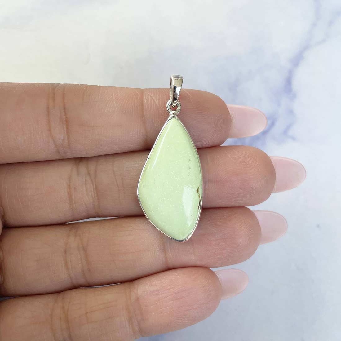 Lemon Chrysoprase Pendant-(LCP-P-23.)