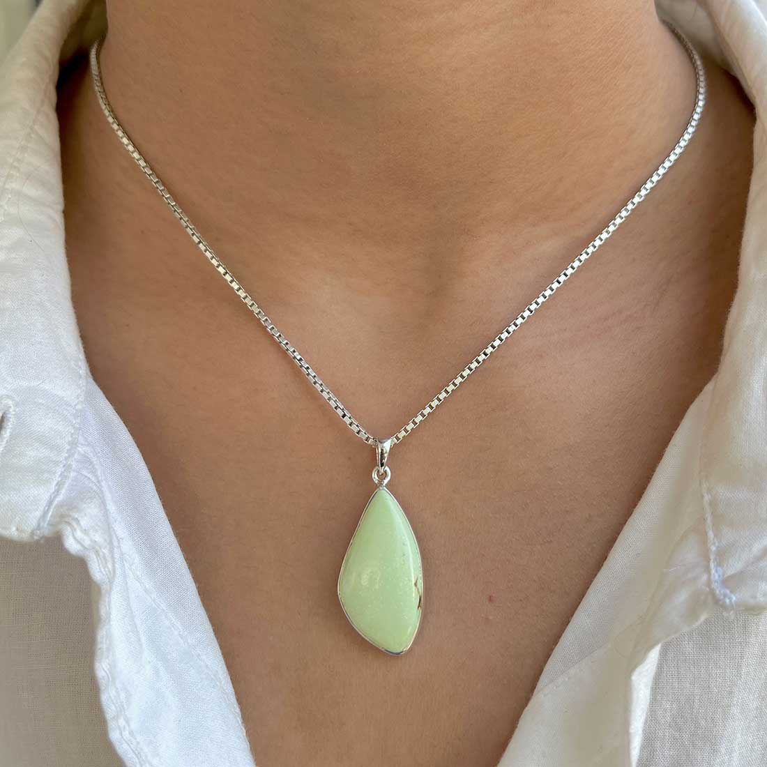 Lemon Chrysoprase Pendant-(LCP-P-23.)