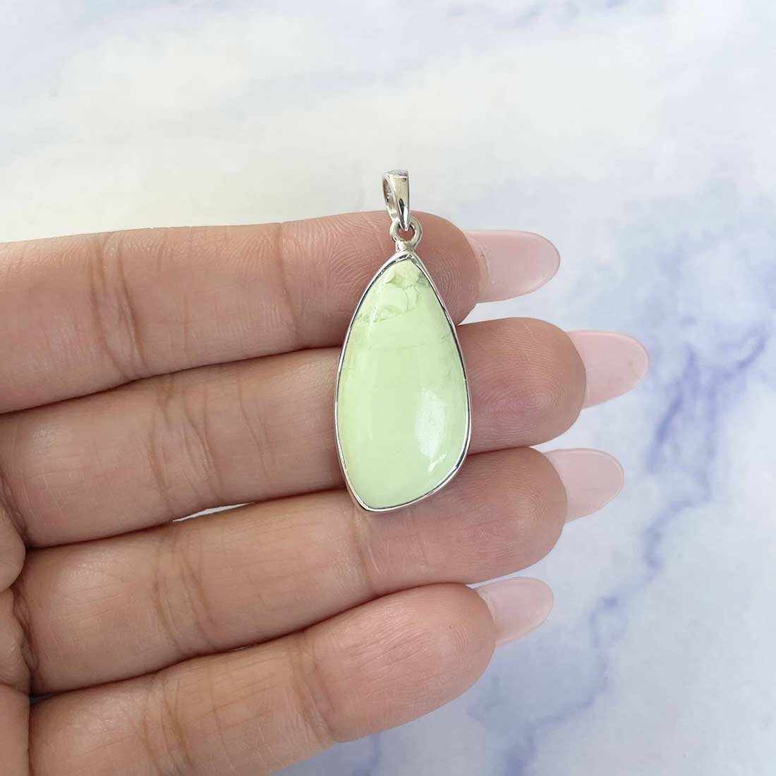 Lemon Chrysoprase Pendant-(LCP-P-24.)