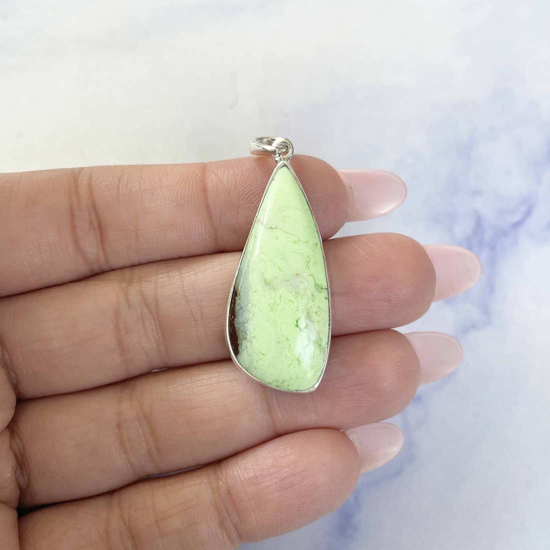 Lemon Chrysoprase Pendant-(LCP-P-25.)