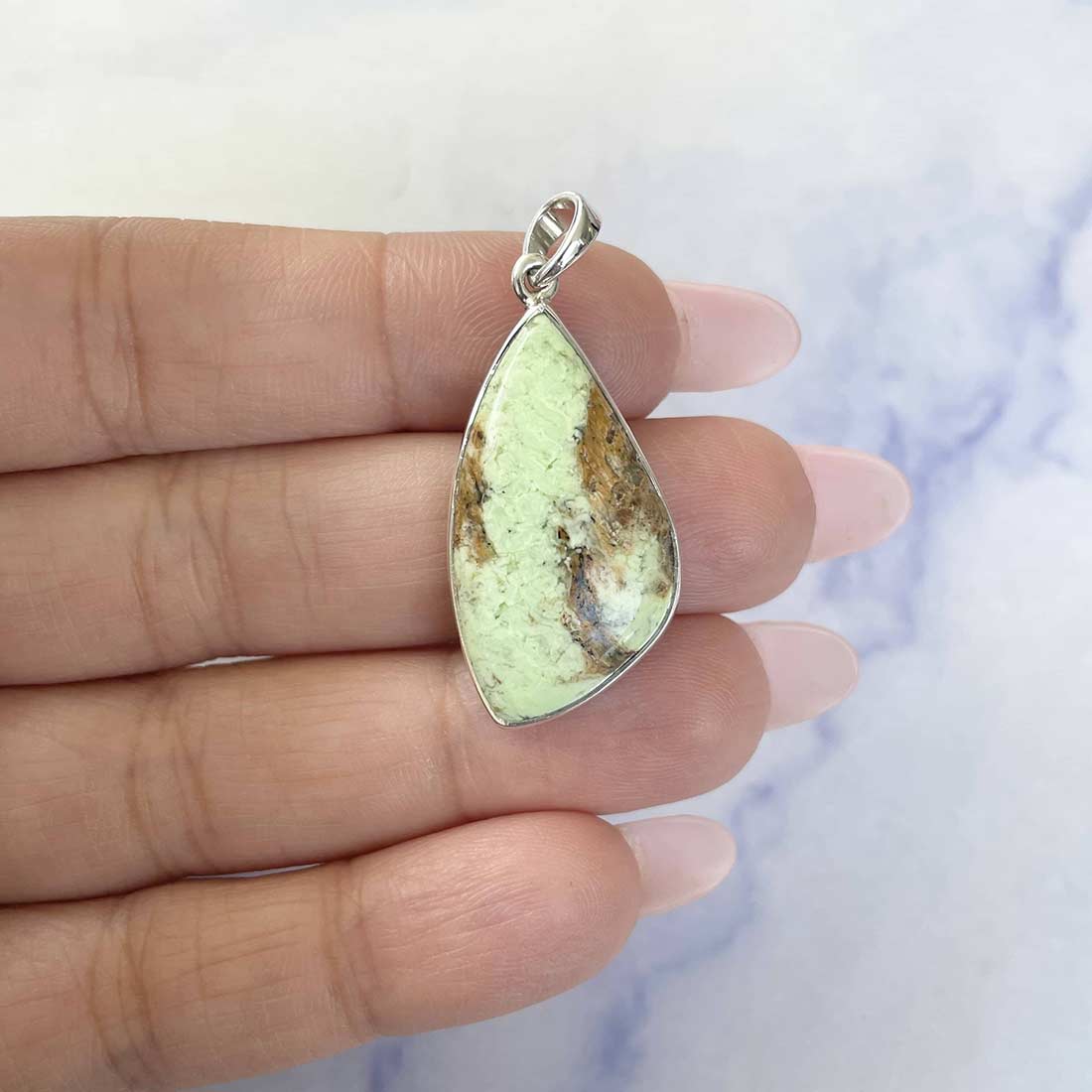 Lemon Chrysoprase Pendant-(LCP-P-26.)