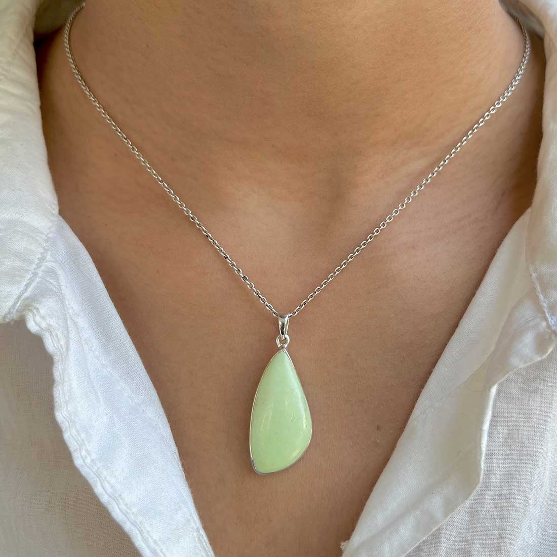 Lemon Chrysoprase Pendant-(LCP-P-27.)