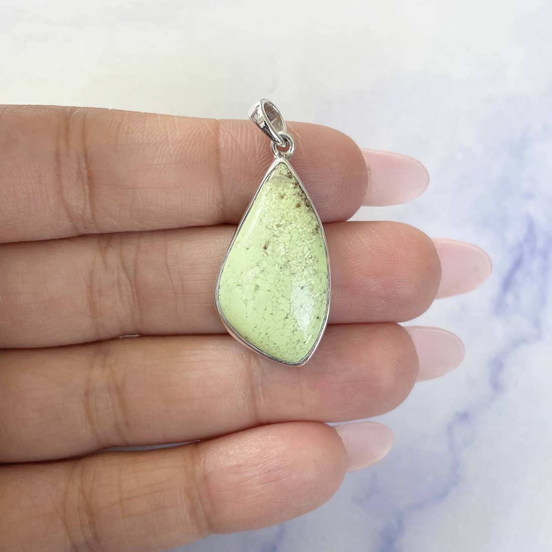 Lemon Chrysoprase Pendant-(LCP-P-28.)