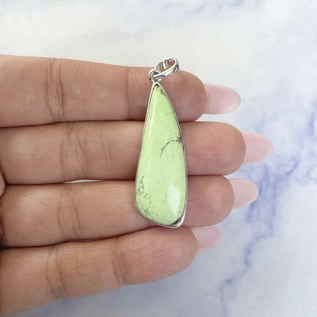 Lemon Chrysoprase Pendant-(LCP-P-31.)