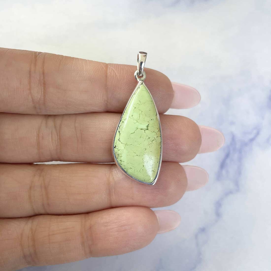 Lemon Chrysoprase Pendant-(LCP-P-32.)