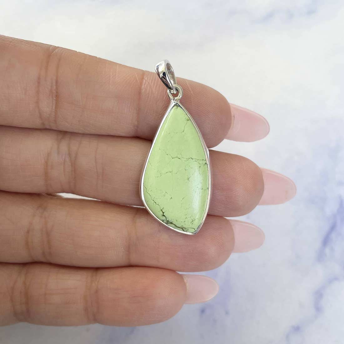 Lemon Chrysoprase Pendant-(LCP-P-34.)