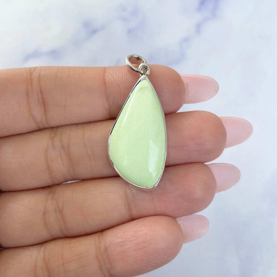 Lemon Chrysoprase Pendant-(LCP-P-4.)